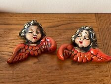 Thun Due Teste Angelo Putti Con Ali Rosse Vecchia Manifattura OFFERTA!!😍🥳❤️