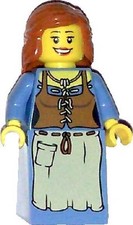 LEGO Castle Minifigure Kingdoms - Contadino, Fanciulla (Originale)
