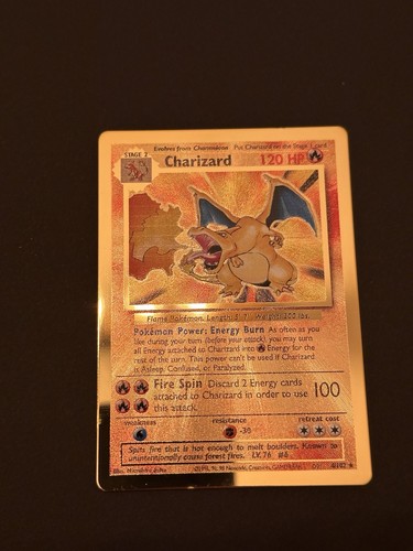 Charizard metal gold - metal, 4/102