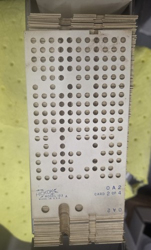 Hickok model 120 punch card - hickok,