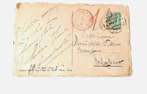 Cartolina posta censura - cartolina,