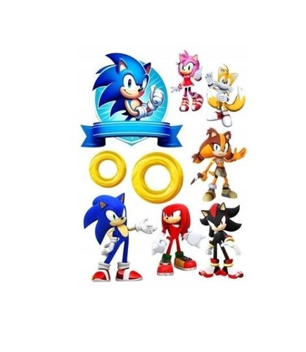 Sonic commestibile party - sonic,