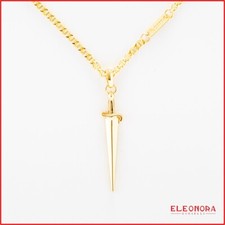 Collana da Uomo Cesare Paciotti in Argento 925 placcato Oro Spada Maglia Marina