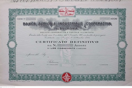 1955 banca agricola - banca,
