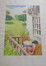 Alessandro Tofanelli Litografia "Colazione All'aperto " Firmata 76/100