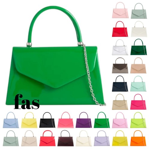 Pochette donna vernice pelle