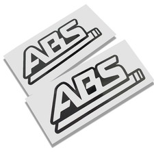 ABS Bianchi e Neri Sponsor Moto Decalcomanie Grafiche Adesivi X 2 Sm 35mm