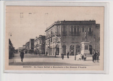 CARTOLINA MESSINA VIA CESARE BATTISTI E MONUMENTO A DON GIOVANNI D' AUSTRIA  VG