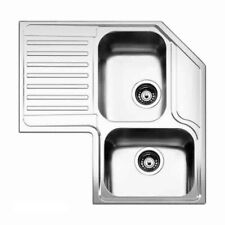 Lavello Apell ROAN2B90I ad Angolo in Acciaio Inox Supremo Spazzolato a 2 vasche