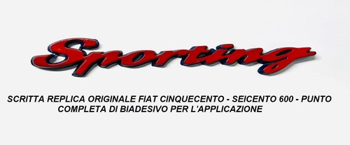 Fregio sporting scritta fiat - fregio,