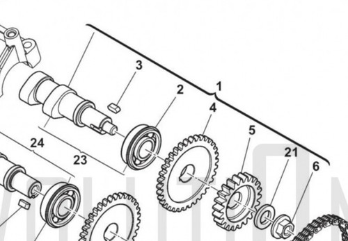 Albero camme swm 125cc rs - a,