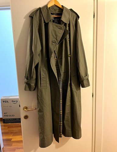 Trench coat uomo verde
