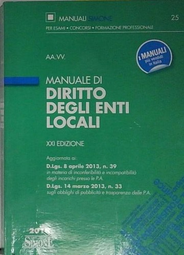 Manuale diritto degli enti - ,