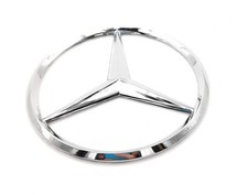 STEMMA MERCEDES 90MM POSTERIORE ANTERIORE EMBLEMA CLASSE A B C E ARGENTO