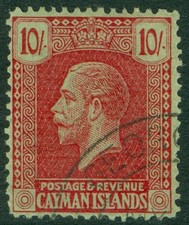 SG 83 Isole Cayman 1921. 10/-
