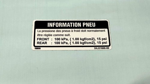 Yamaha ttr label - yamaha, tire