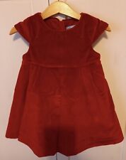 Vestito abito 18 mesi 80 cm bambina baby neonata Okaidi in velluto rosso girl