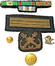 Alamari MARINA MILITARE in tessuto e metallo mostrine-spalline-bottoni e  stelle