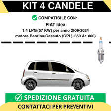 KIT 4 CANDELE per FIAT Idea
