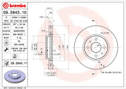 Set freni disco brembo - a,