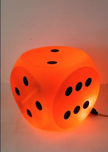 Vintage giant dice lamp - lamp, 1970s
