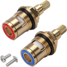 2 Pezzi Ricambio in Ottone Stelo Valvola Cartuccia Rubinetto, Valvole Di Ricambi