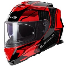 LS2 CASCO MOTO INTEGRALE FF800 STORM II TRACKER GLOSS BLACK RED 22-06