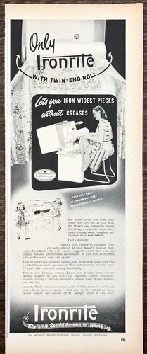 Pubblicità ironer print 1948 - pubblicità,