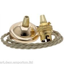 Kit pendente ottone b22 - pendente, in