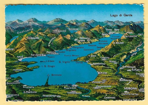 Cartolina italia lago di - italia,