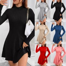 Mini abito skater donna tinta