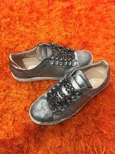 scarpe sneakers donna catene argento 37 nuovo ginnastica fashion moda 