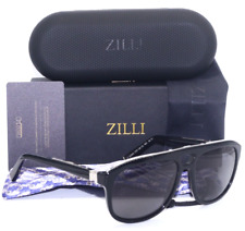OCCHIALI DA SOLE ZILLI ZI 65005 C03 NERO ARGENTO CON LENTI POLARIZZATE GRIGIE AUTENTICI 59-16
