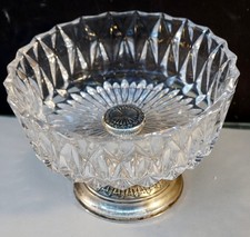 CRYSTAL AND SILVER CENTERPIECE
