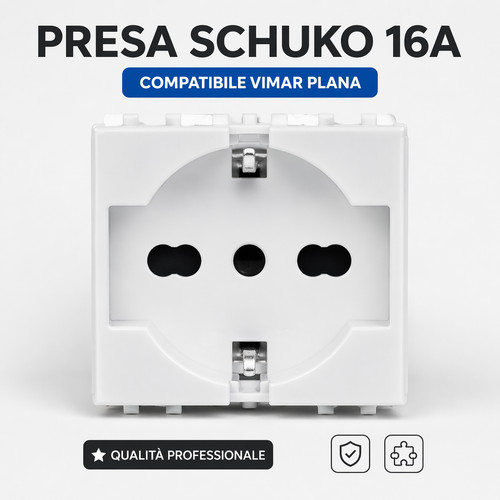 Presa schuko compatibile vimar - presa,