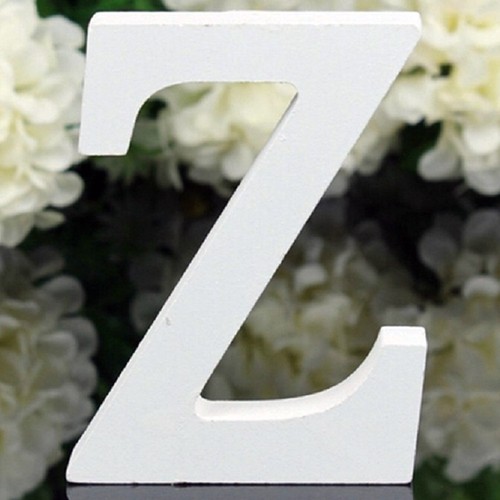 Lettera legno bianco 11cm - z,