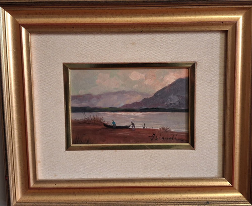 Piccolo dipinto olio - , su