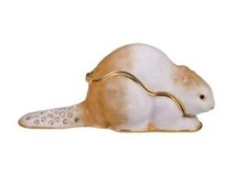 Jeweled Enameled Pewter Beaver