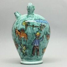 CERAMICA ISTORIATA ANNI 50 VIETRI GRANDE VASO VERSATOIO AVALLONE dolker ics cas