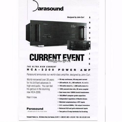 Parasound hca 2200 1991 - hca-2200,