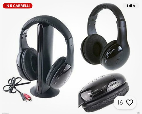 Cuffie stereo wireless 1 - stereo, in