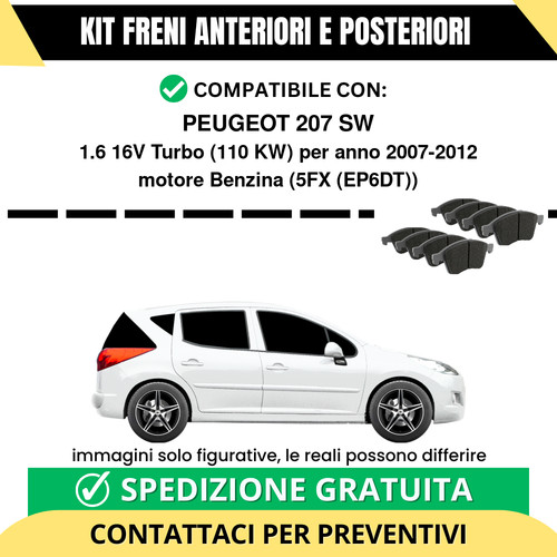 Pastiglie freno ant post - pastiglie, +