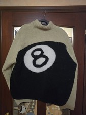 Stussy White 8ball sherpa