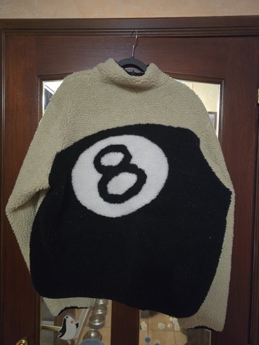 Stussy white 8ball sherpa - stussy,