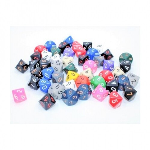 Set dadi opaco cubo d10 - set,
