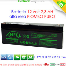 BATTERIA ERMETICA AL PIOMBO AGM 12V 2,2Ah 2,3 Ah RICARICABILE 12 V 2.2A 2.3A