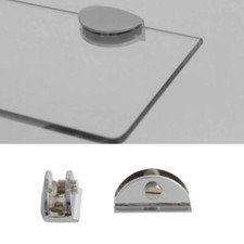 Reggimensola Supporti Per Mensole Vetro 9104 7 Mm Cromo Lucido Cm 2x3,8 Coppia