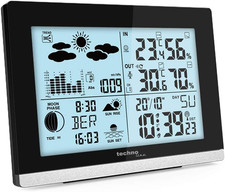 Technoline WS6762 - Stazione Meteorologica Moderna, Colore Nero Lucido