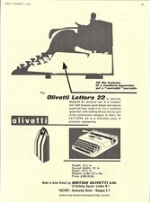 1953 Advert OLIVETTI 'Lettera