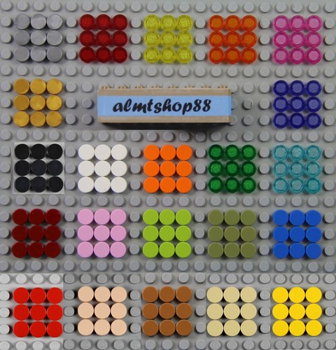 Lego 1x1 round tiles - -,